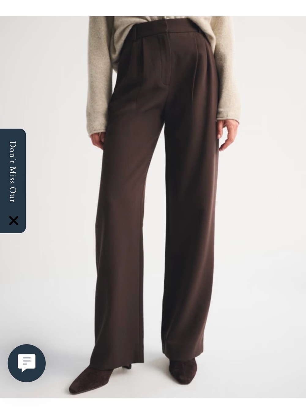 Abercrombie & Fitch Sloane Tailored Pants Curve Love Brown Size 31 Regular